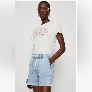 GAP Light Blue Jean Shorts with Drawstring. Size M